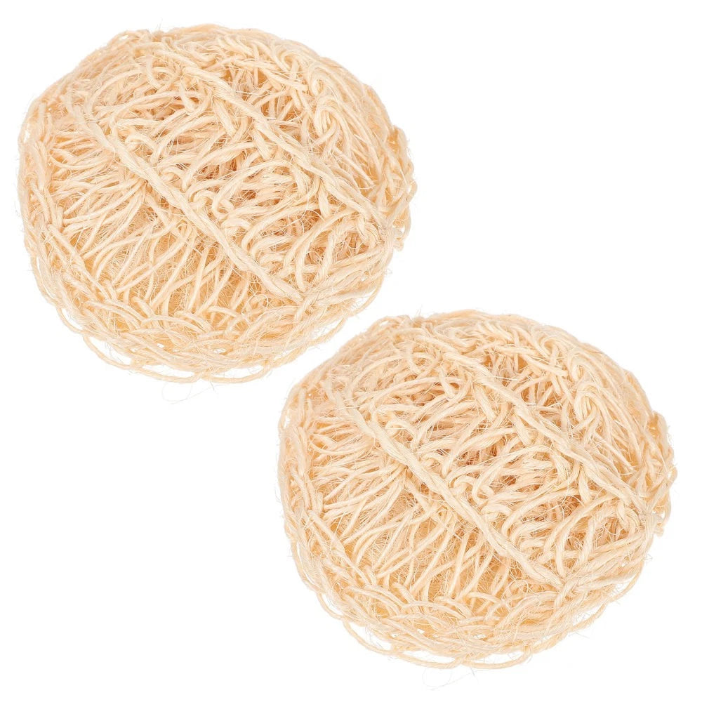 2 Pcs Sisal Bath Brush Man Mother Shower Body Scrubber Bathing Accessories