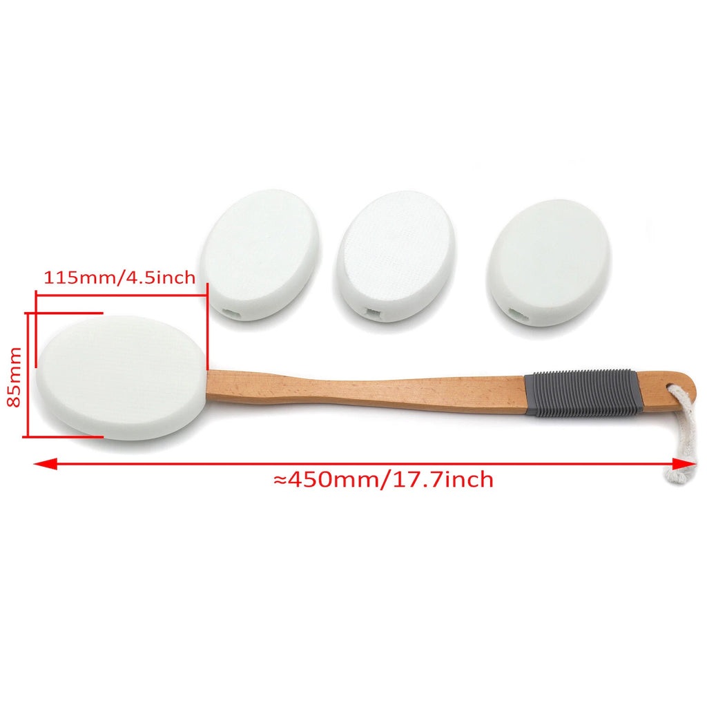 Long Handle Lotion Applicator / Bath Body Brush For Back Body Tanning Skin Cream