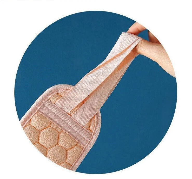 Exfoliating Back Scrubber Shower Bath Body Washer Glove Mitt Sponge Brush Set