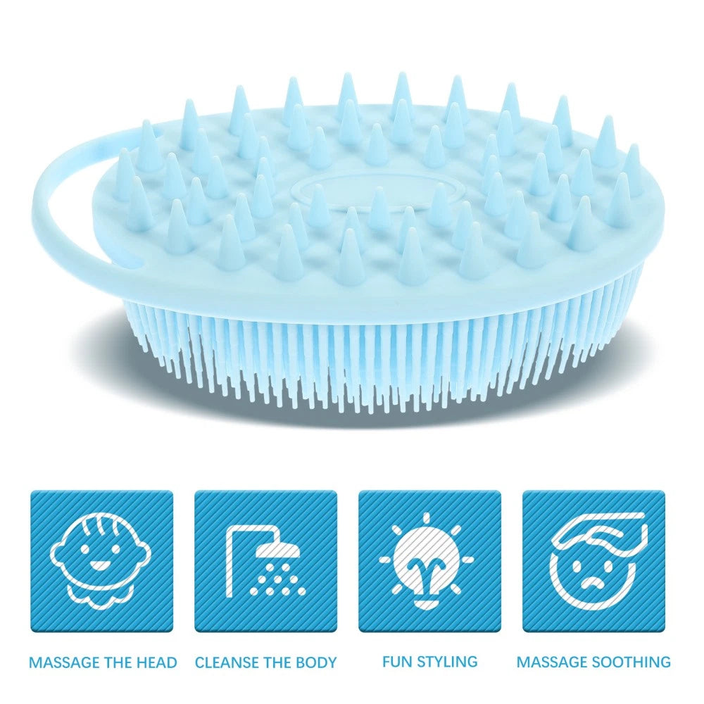 Bath Brush Baby Child Double-sided Silicone Cleaning Bathing Scrubber