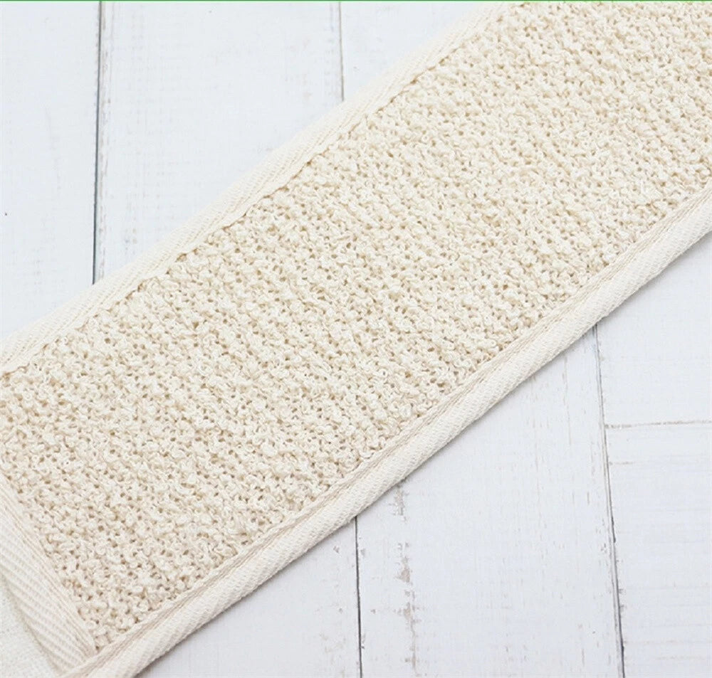 Body Back Bath Strap Scrubber Exfoliating Loofah Shower Sponge Brush Spa Loofa