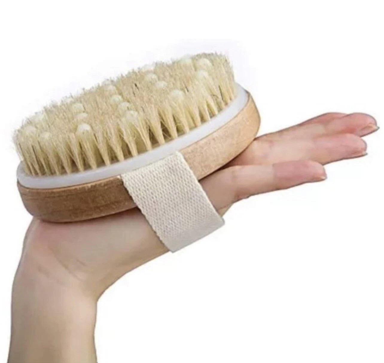Body Bath Brush for Wet or Dry Brushing,Round Exfoliating Brush,Gentle Massage