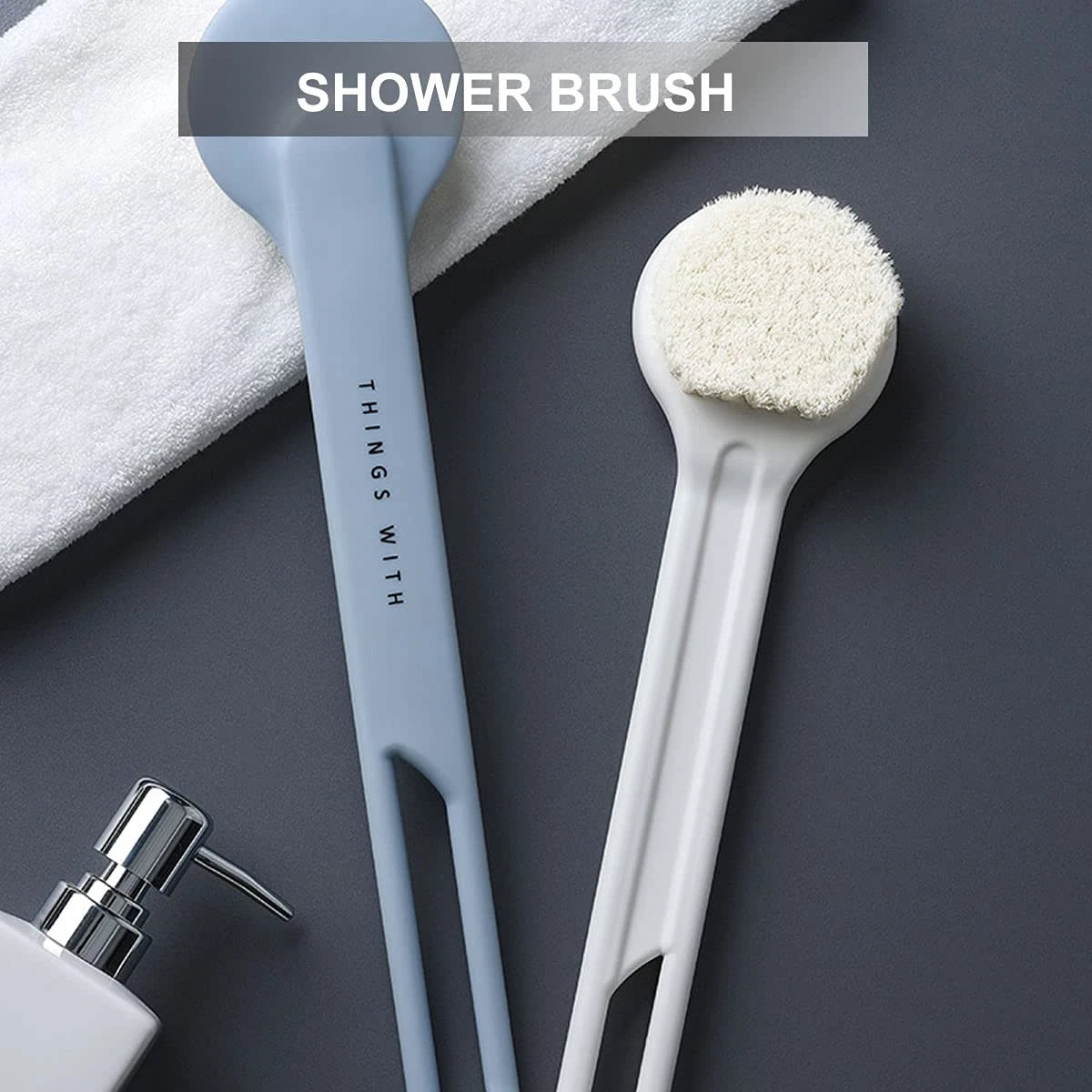 Hysotok Shower Brush Back Scrubber for Shower, Back Brush Long Handle for Sho...