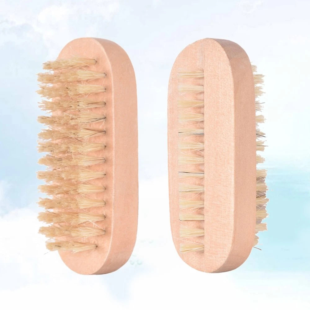2pcs Wooden Shower Scrubber for Bathing Exfoliation