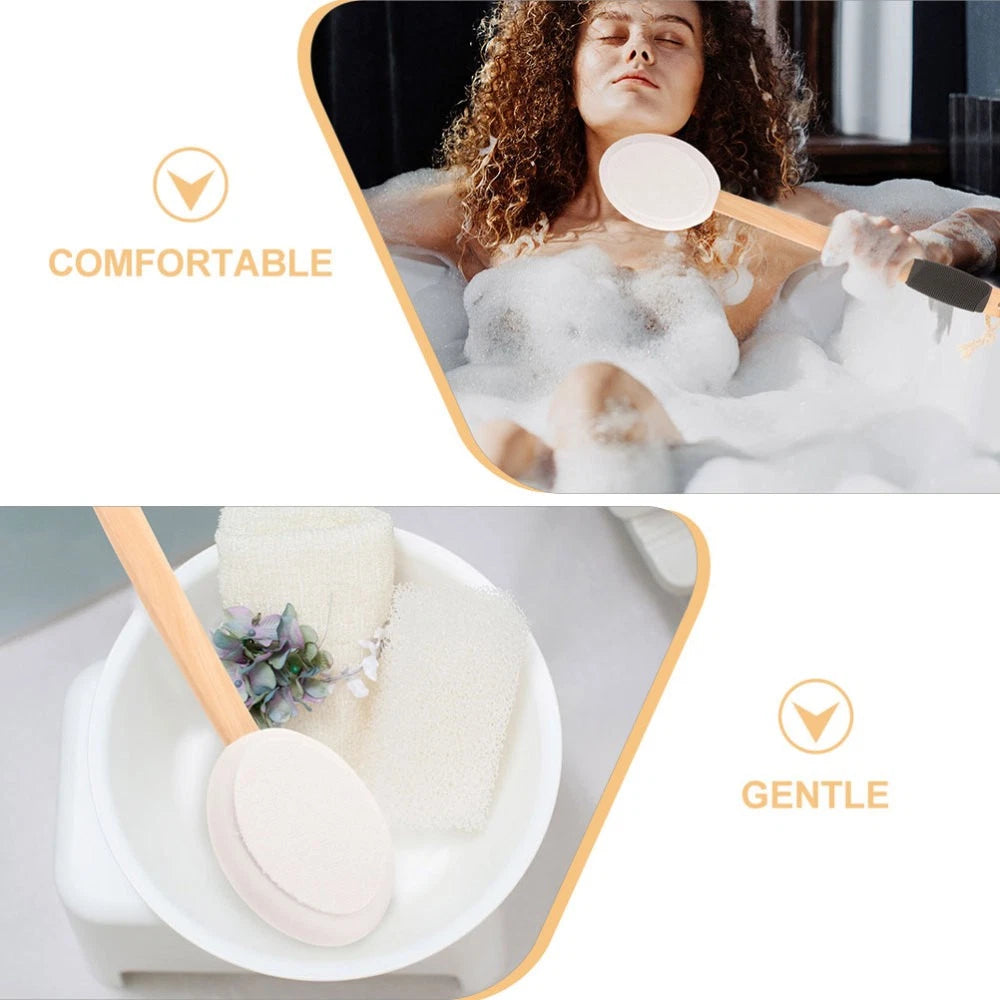 Back Applicator Anti-slip Bath Brush Set Elderly Baby Body Cream for Lotion