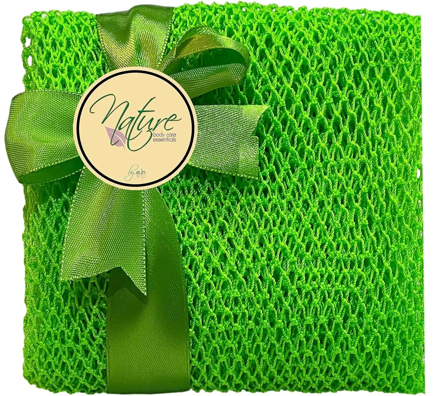 Ghana N1 Exfoliating Net Bath Sponge - 49" Ultra-Porous Chartreuse Green
