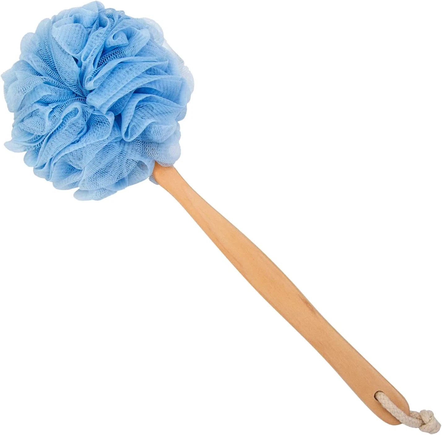 Loofah Back Scrubber for Shower, Wooden Long Handle Bath Sponge Lufa Shower Brus