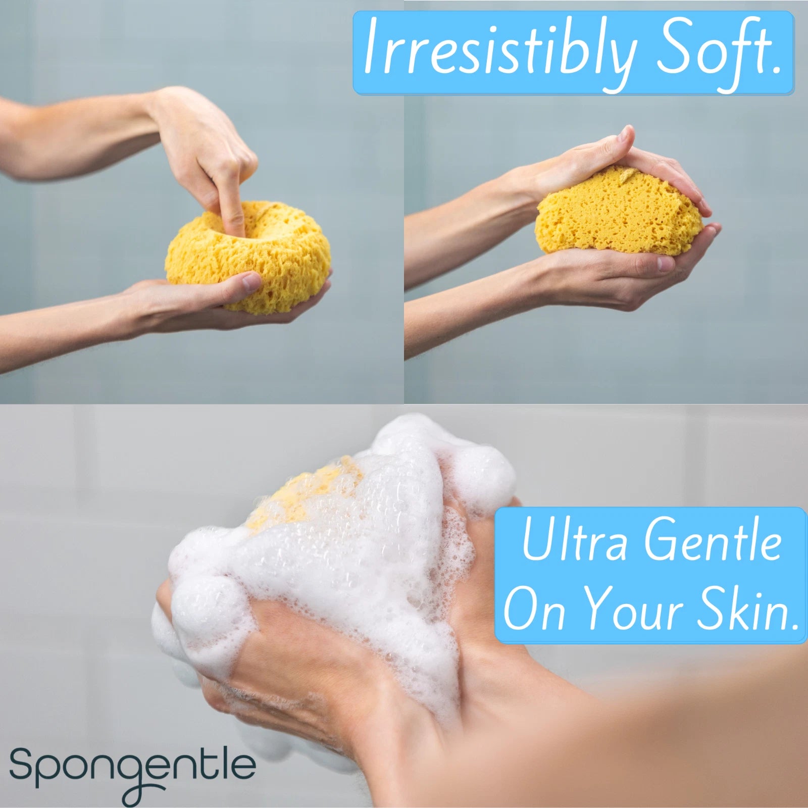 Exfoliating 2-Texture Loofah Sponge Ultra Soft, for Bath and Shower
