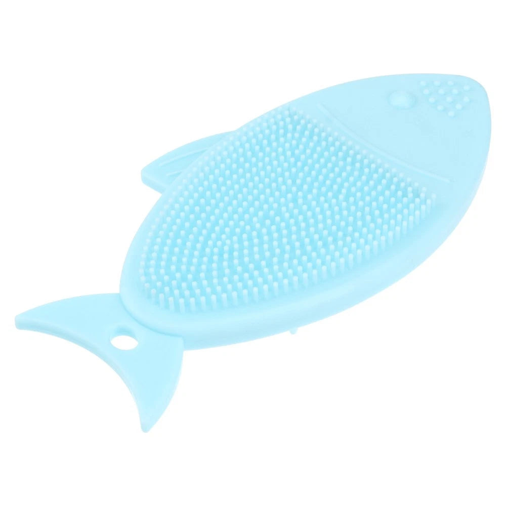 2 Pack Fish-shaped Bath Brush Child Shower Scrubber for Body Cleansing Baby