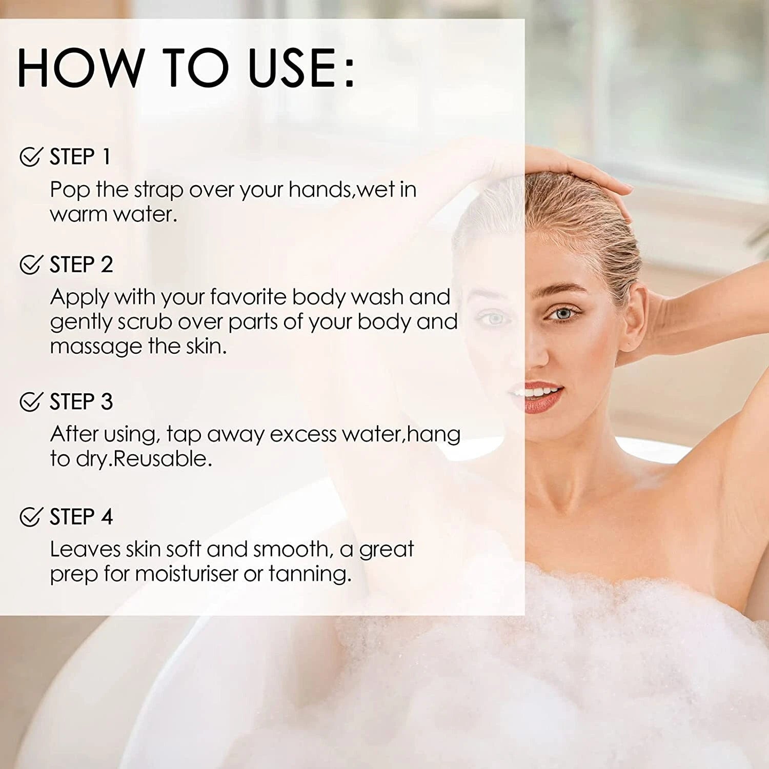 EvridWear Exfoliating Bath Sponge, Daily Skincare Body Scrubbers 3 Value Pack