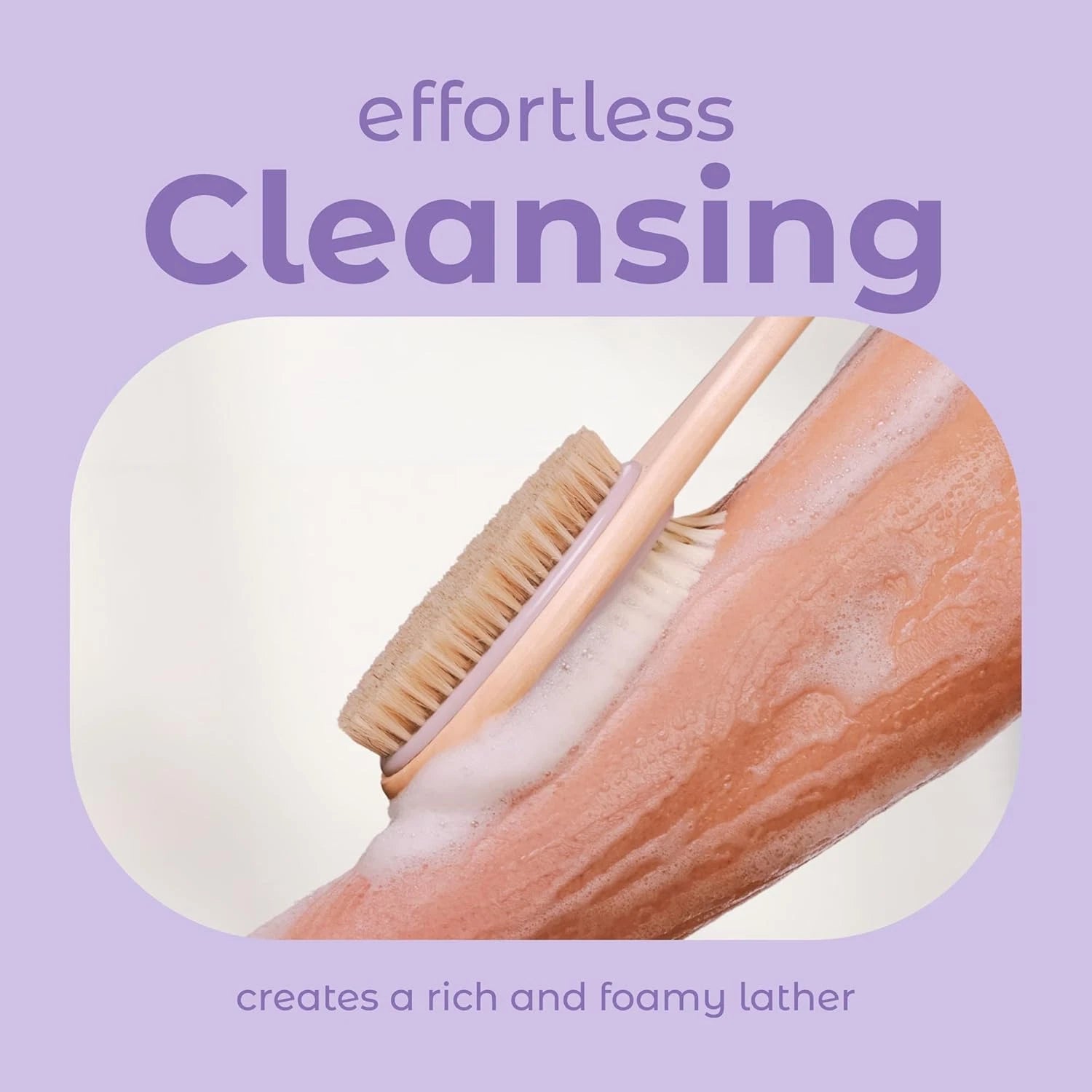 Mainbasics Back Scrubber for Shower – Long Handle Dual-Sided Brush for Body Wash