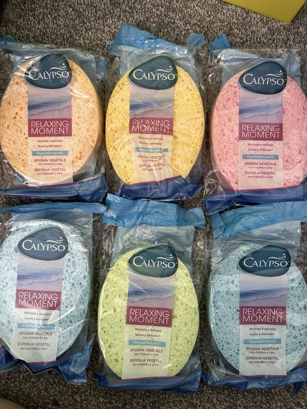 Calypso Relaxing Moments Bath Sponge - Multibuy (12 Pack) Hypoallergenic