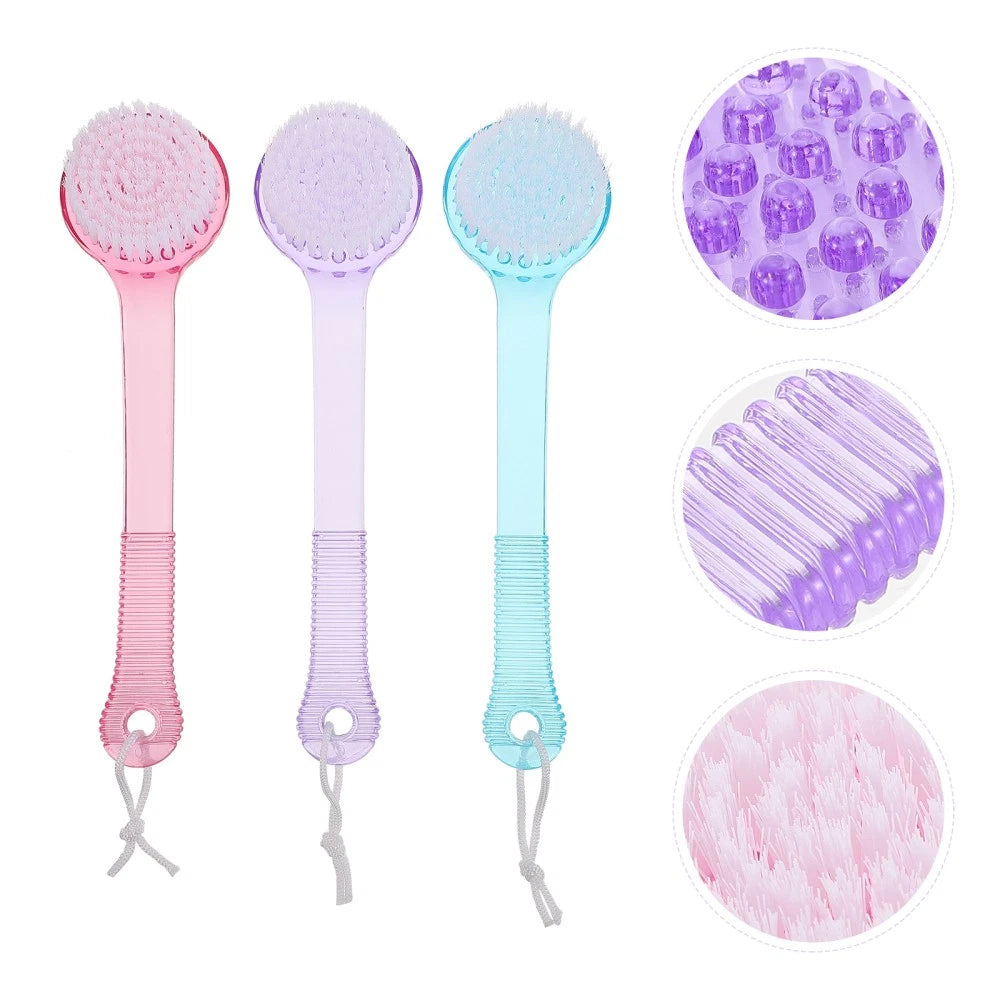 3 Pcs Bath Brush Scrubber for Body Multi-functional Exfoliating Shower Back