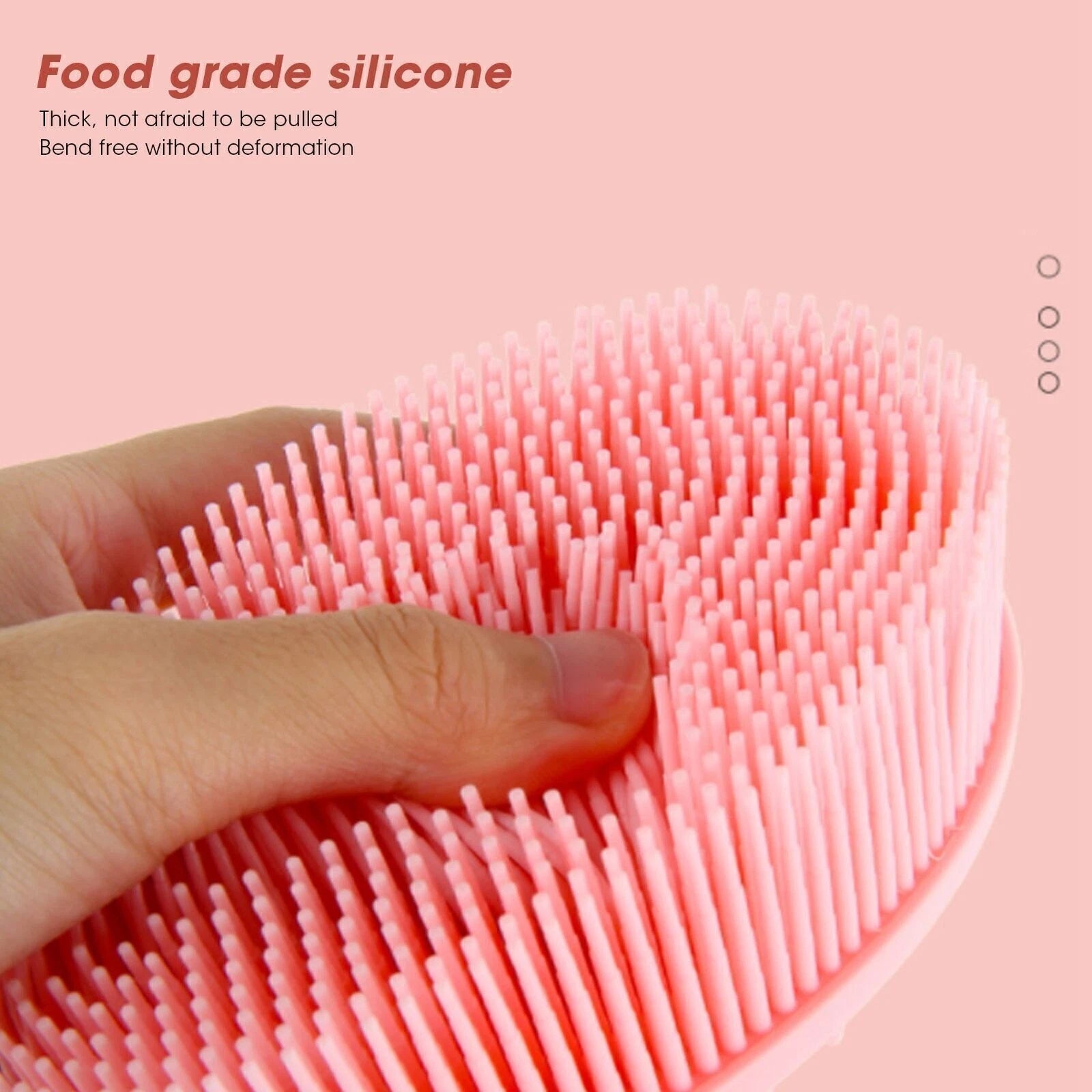 Silicone Body Exfoliating Brush Baby Bath Massage Brush Shower Scalp Scrubber