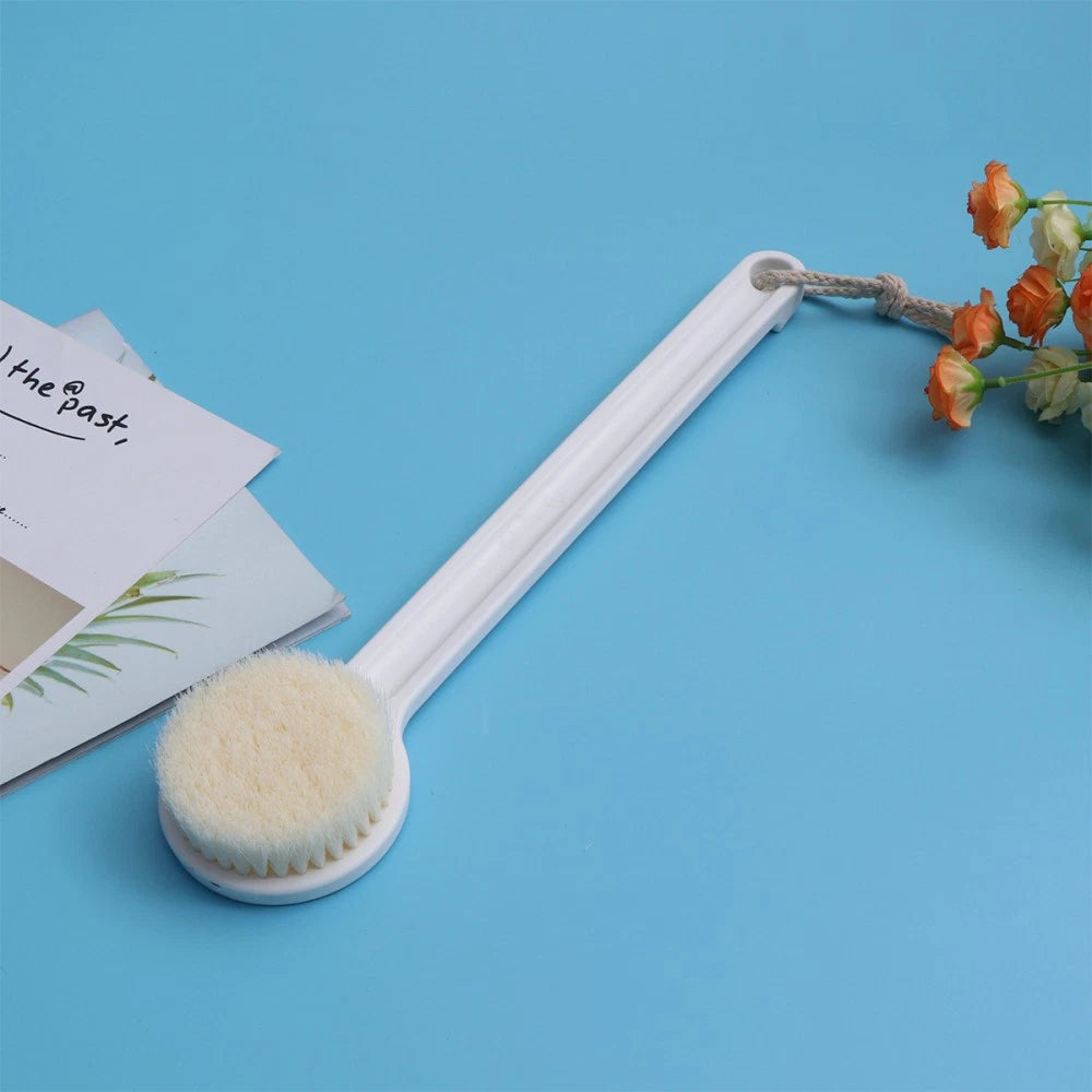 Long Handle Bath Scrubber Printed Body Brush Exfoliating Shower Brush