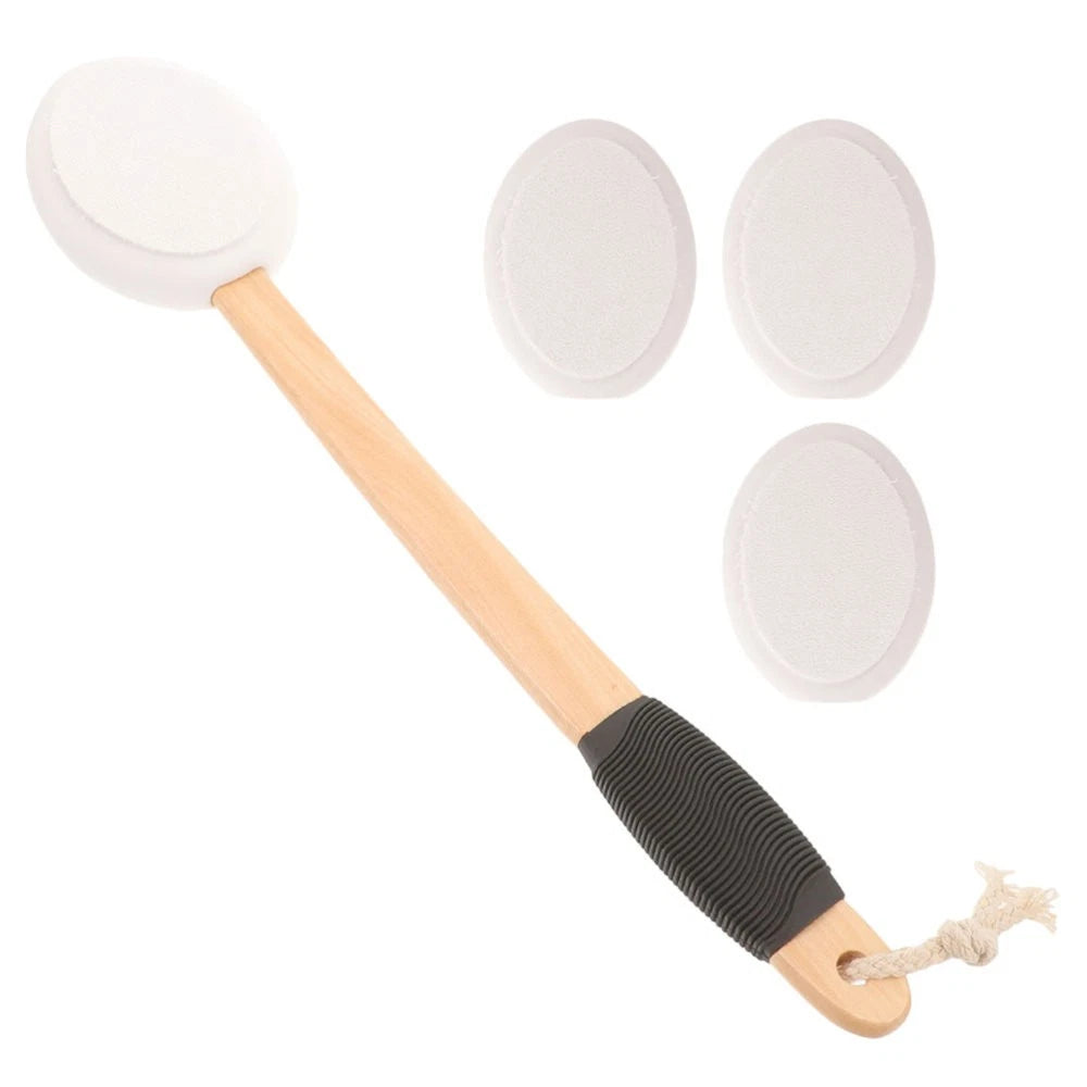 Anti-slip Bath Brush Set Baby Man Cream Applicator for Back Lotion Medicine