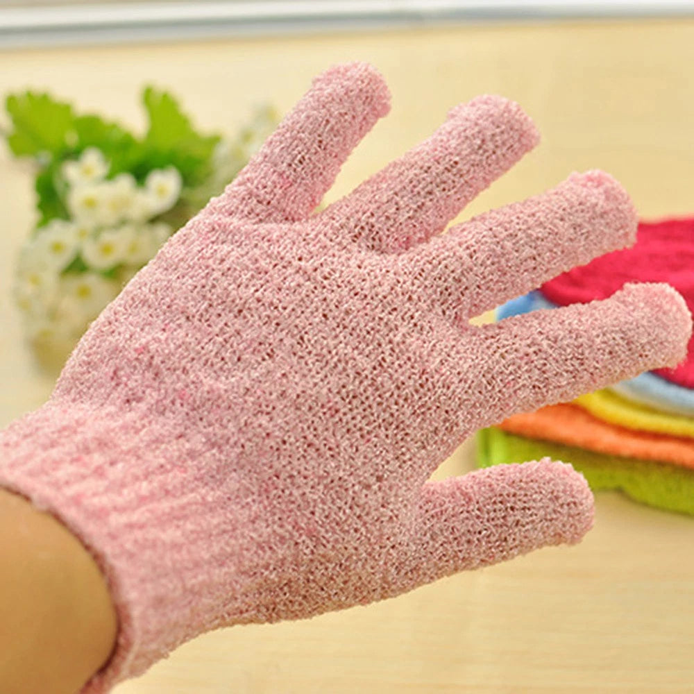 5 Pairs Bath Gloves Hand Body Scrubber Shower Exfoliating Mitten