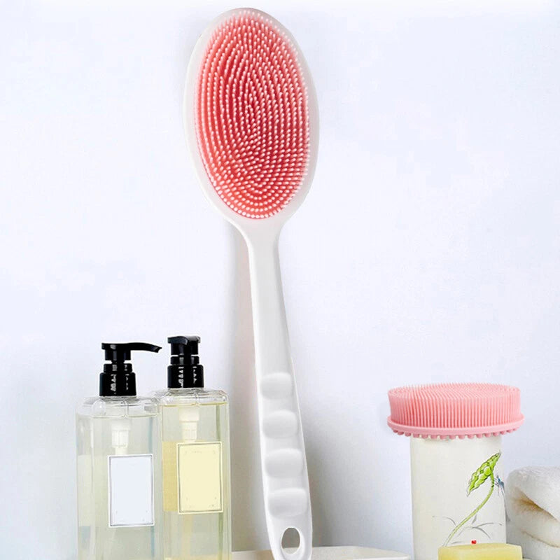 Bath Brush Scalp Massager Silicone Bristles Body Scrubber Washing Comb Bath Tool