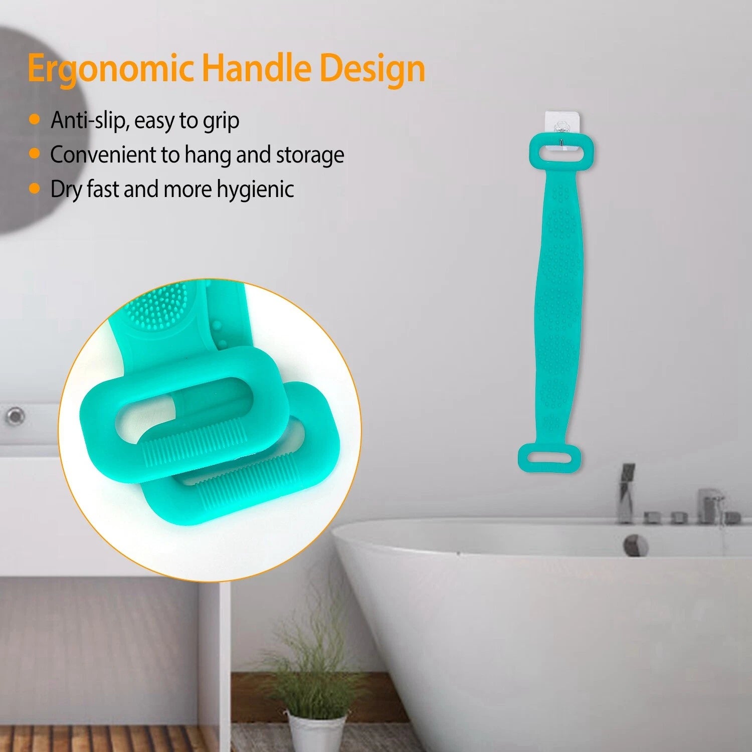 Silicone Body Scrubber Shower Bath Body Brush for Men Women Washer Exfoliating