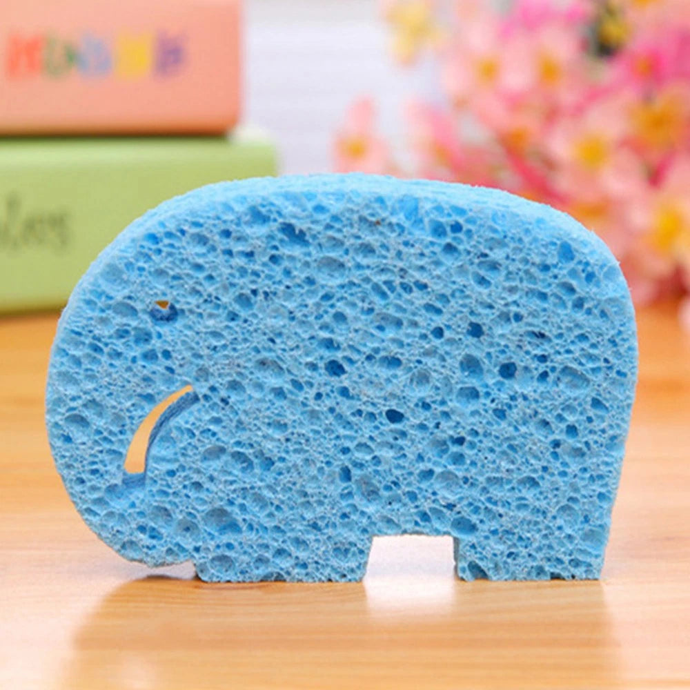 4Pcs Baby Bath Sponge Bath Rub Shower Sponge Cartoon Bath Brush Bath Rubbing