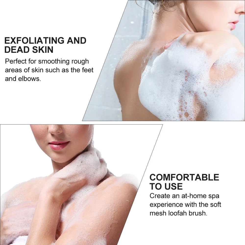 Bath Sponge Brush with Long Handle for Exfoliating and Cleaning Hard Areas