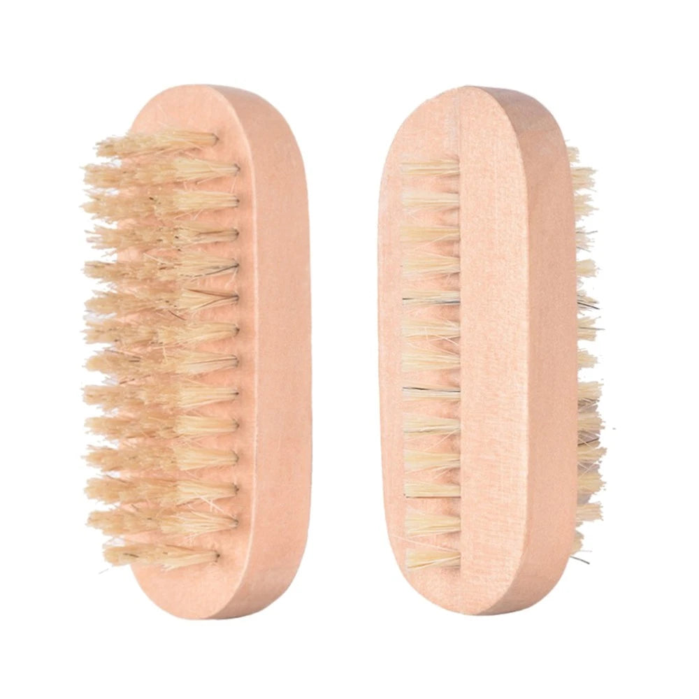 2pcs Wooden Shower Scrubber for Bathing Exfoliation