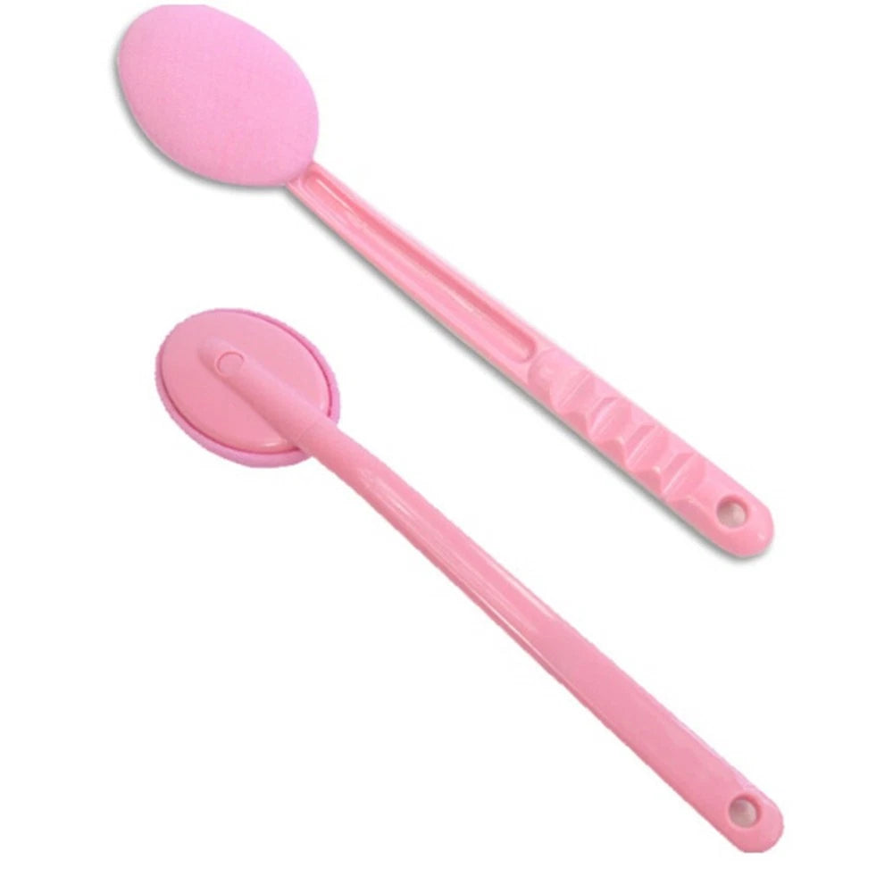 Handle Shower Brush Microfiber Body Scrub Bath Brush for Back Scrubber