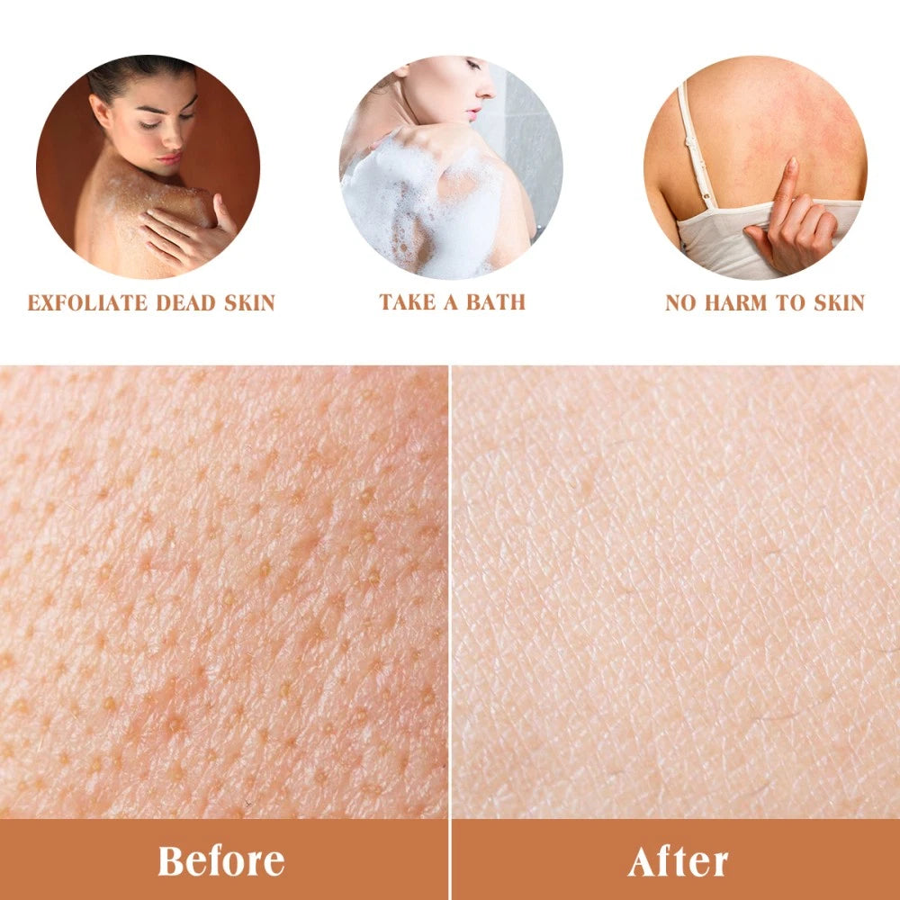 Loofah Bath Brush Work Body Exfoliator Scrubber Skin for Dry Brushing