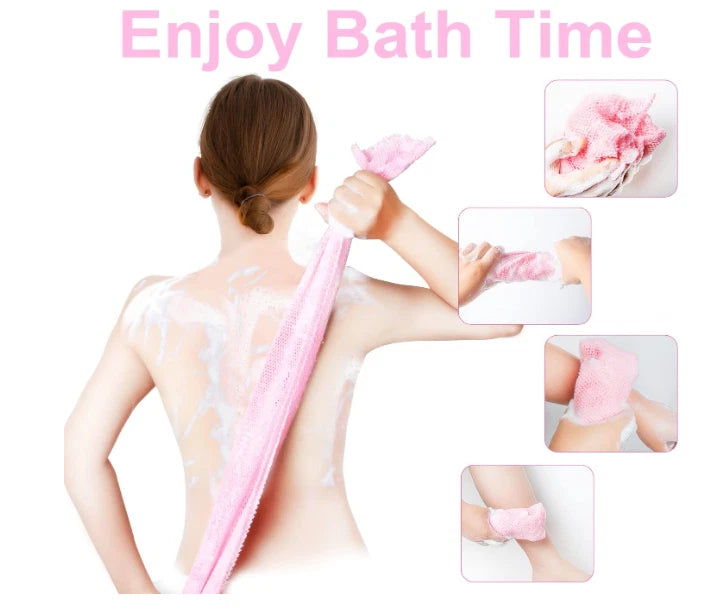 3 Pieces African Exfoliating Net African Bath Sponge Scrubbing Rag Net African