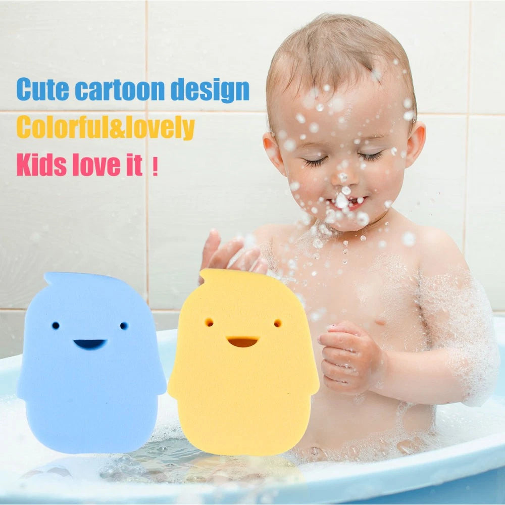 2 Pcs PVA Infant Shower Sponge Baby Bath Rubbing Scrubber Body Bath Brush