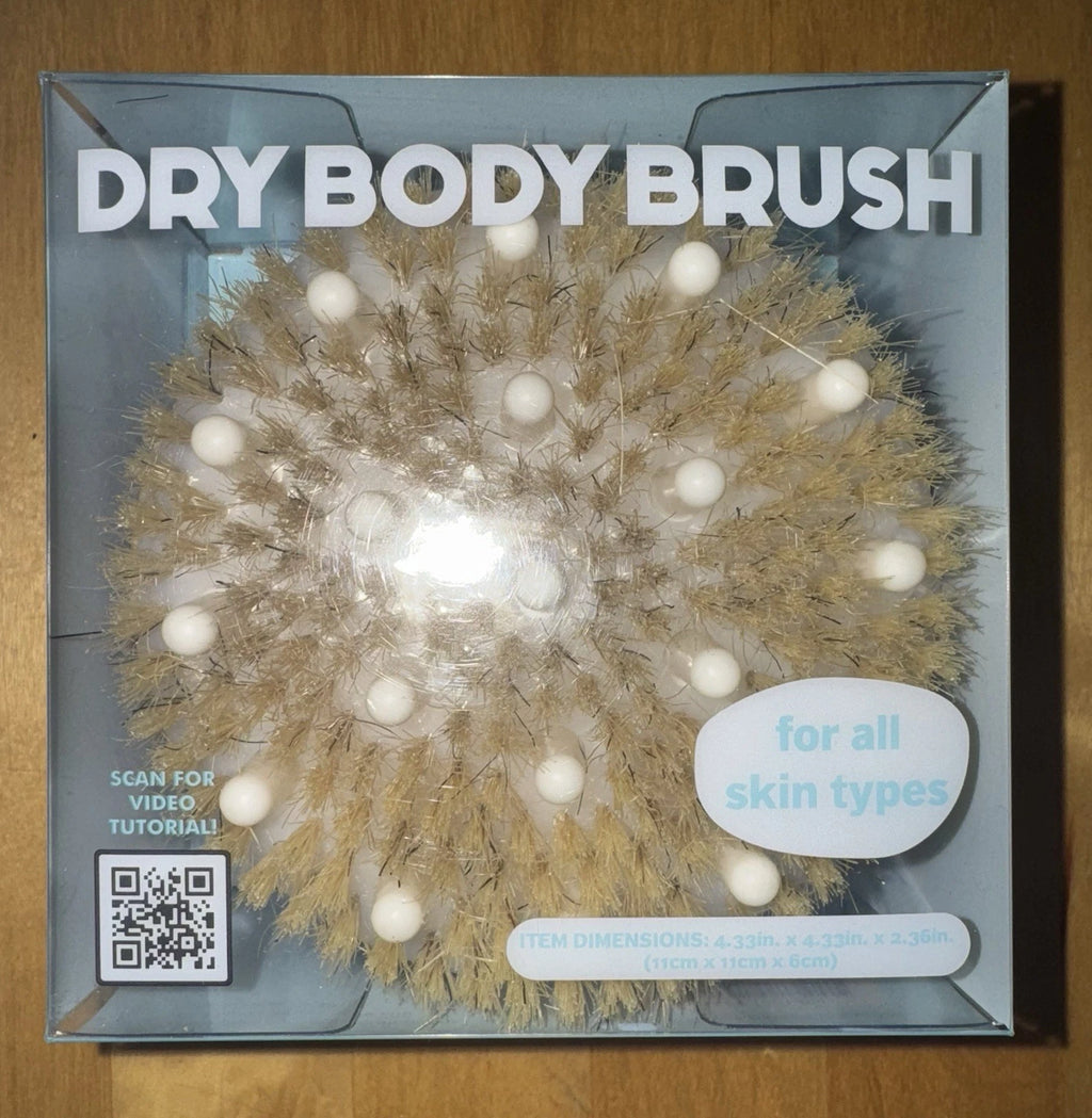 NEW IN BOX DRY BODY BRUSH EXFOLIATE, LYMPHATIC DRAINAGE, CELLULITE SMOOTH SKIN