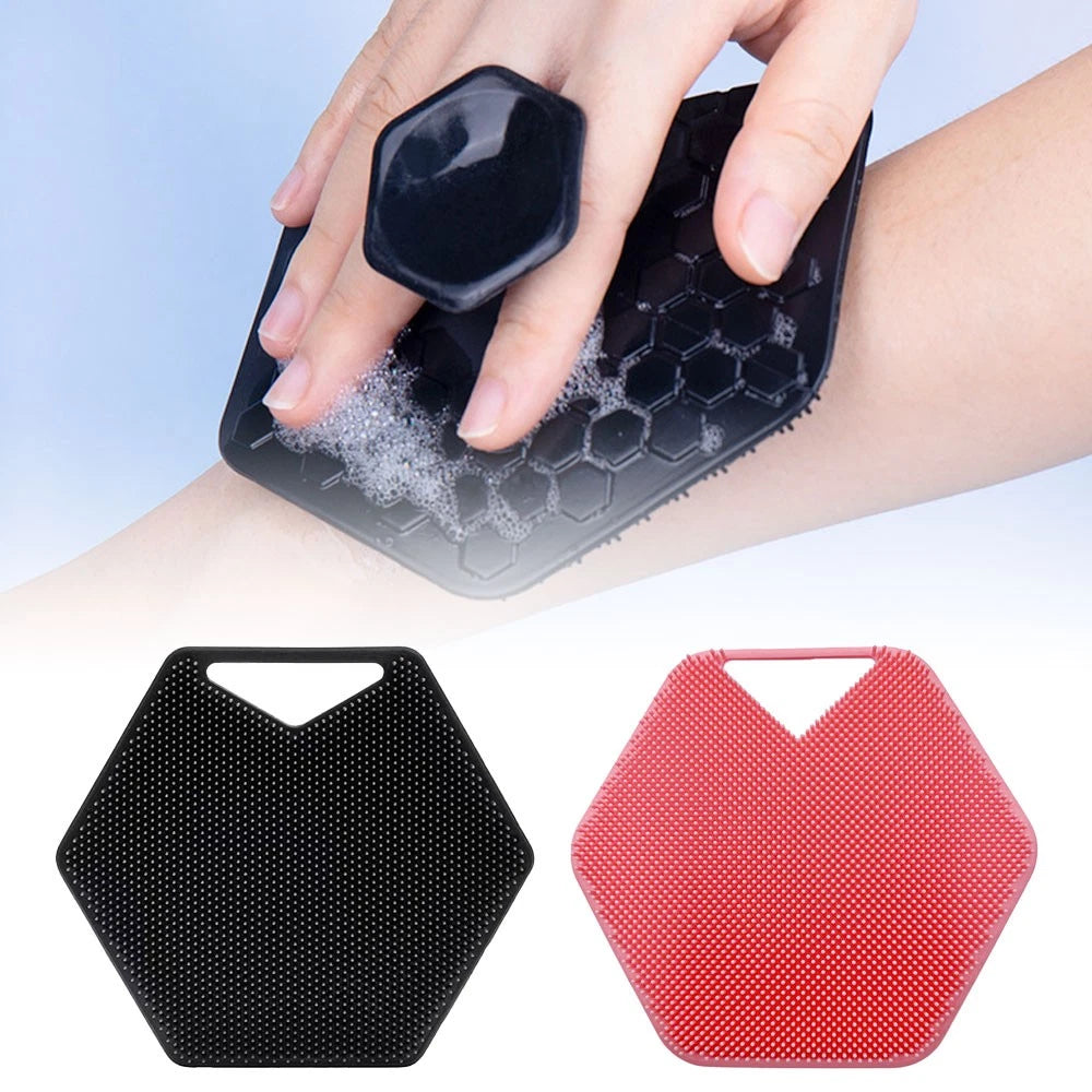 Silicone Bath Body Brush Shower Scrubber Exfoliating Cleaning Massage Skin CW
