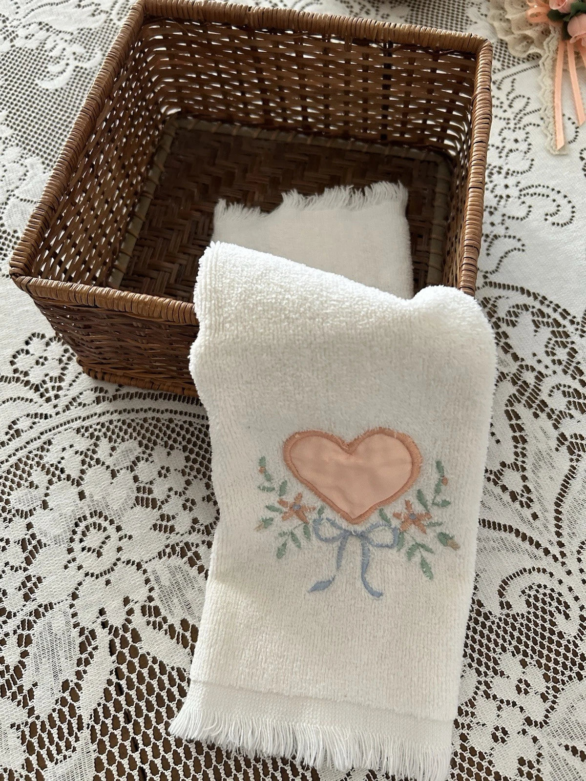 Basket Of Health & Beauty Items.  Brushes, Massage Tools, Lufa Sponge & Mitten
