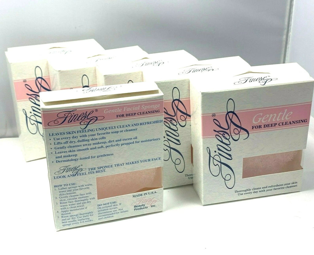 Finese Gentle Facial Sponge for Deep Cleansing *LOT OF 6* New In Box