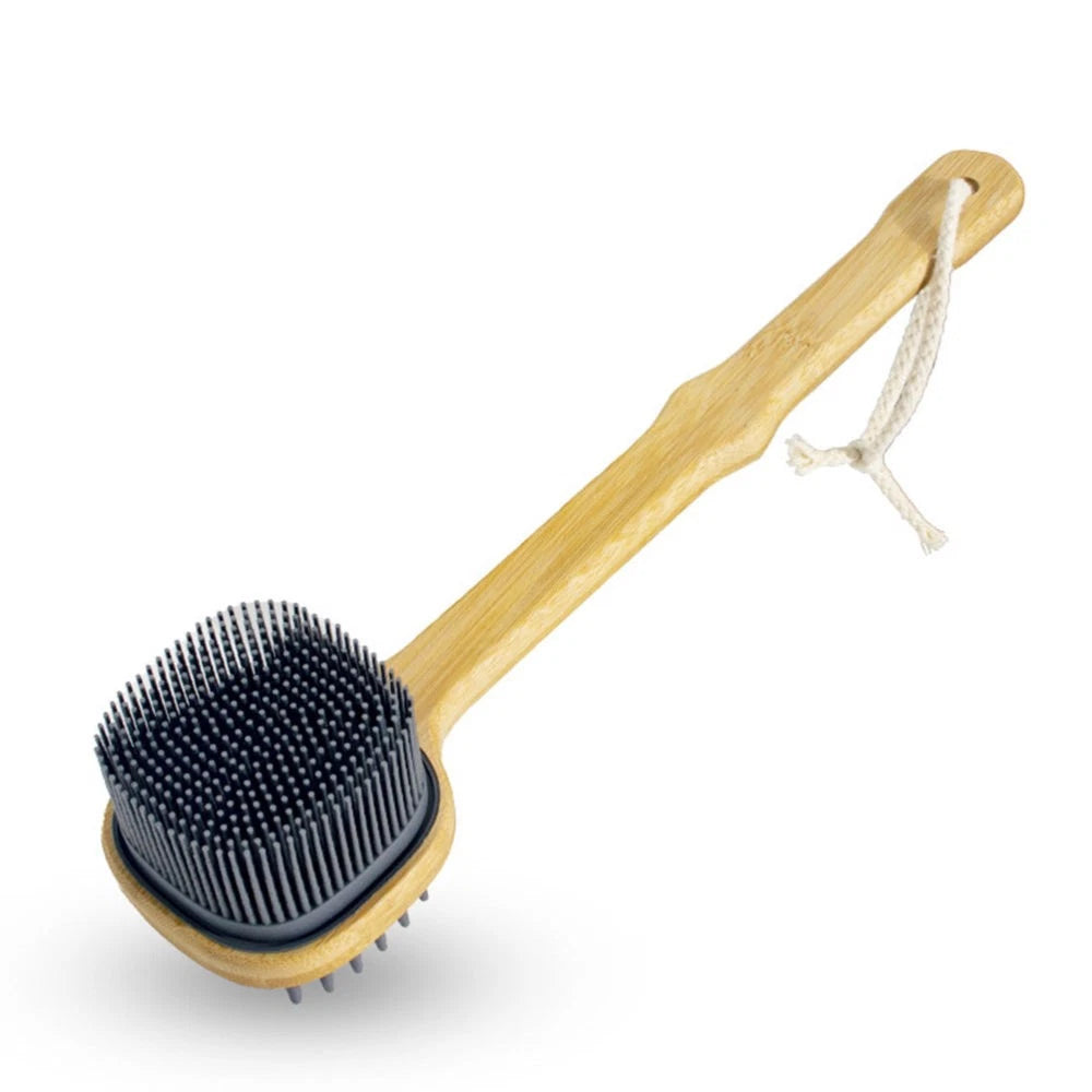 Bath Brush Silicone Shower Scrubber Body Men Long Handle