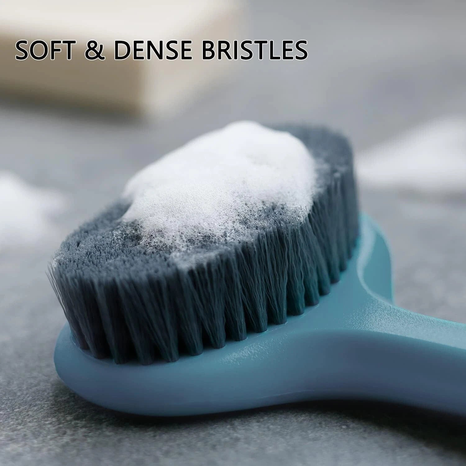 Gentle Exfoliating Bath Brush: 14-Inch with Comfy Bristles & Ergonomic Grip