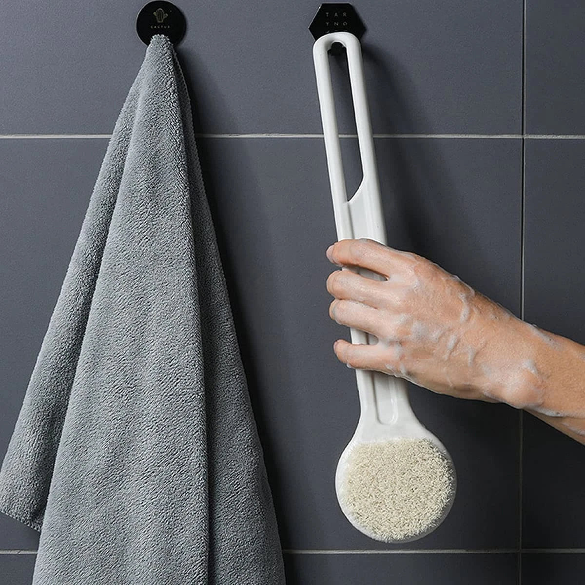 Hysotok Shower Brush Back Scrubber for Shower, Back Brush Long Handle for Sho...