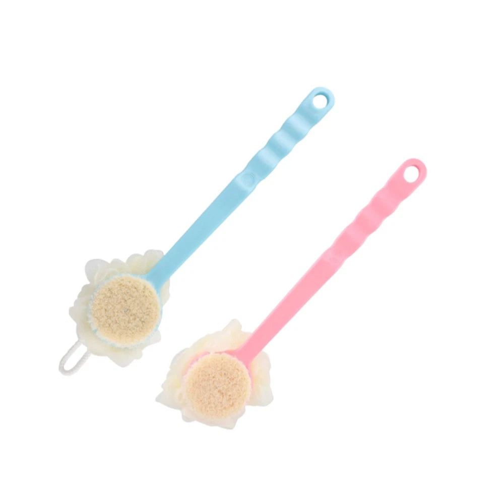 2 Pcs Back Rub Bath Brush Shower Exfoliator Scrubber Flower Bathing Accessories