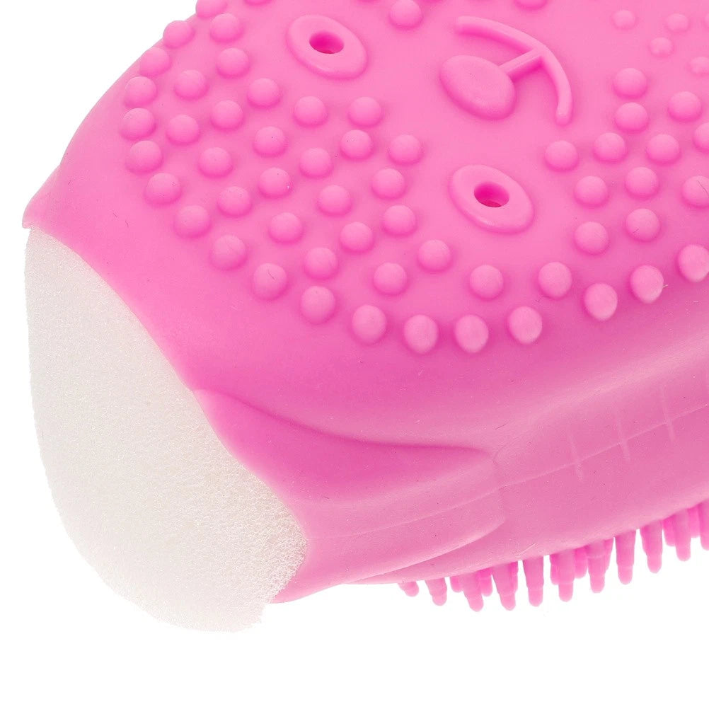 Automatically Soak Bath Scrub Silicone Bath Brush Without Soap Purple