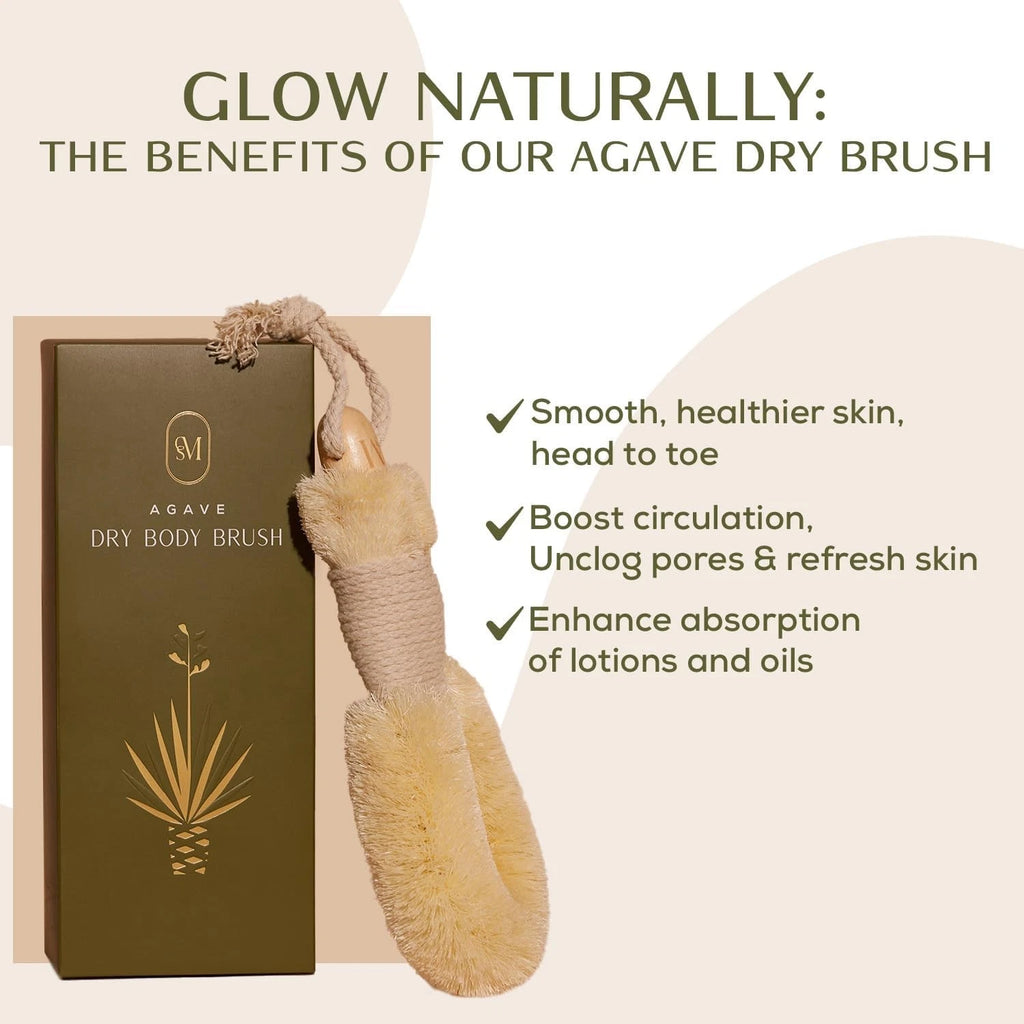Agave Botanical Dry Body Brush: Natural bristles to aid lymphatic drainage