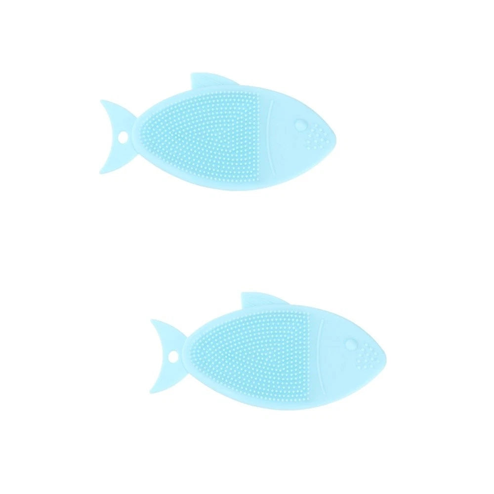 2 Pack Fish-shaped Bath Brush Child Shower Scrubber for Body Cleansing Baby