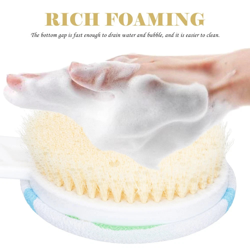 Double-head Shower Brush Man Scrubbing Bath Brushes Long Handle Bathing Use