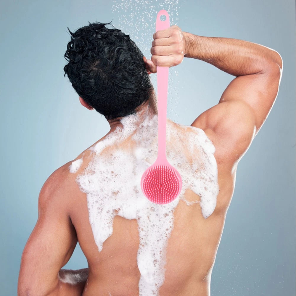 2 Pack Bath Brush Skin Exfoliator Scrubber Elderly Man Back for Shower