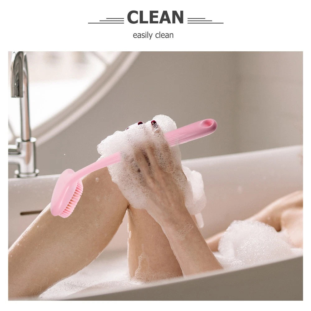 Back Exfoliating Brush Body Bath Brush Portable Back Scrubber Back Lotion