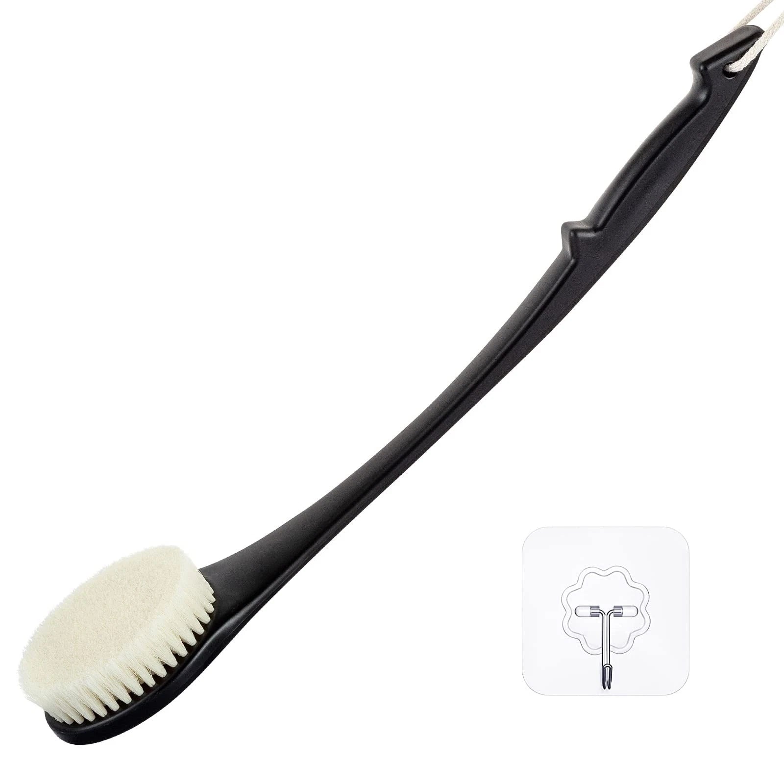 17Inch Long Handle Body Back Scrubber Shower Brush for Deep Cleaning Exfoliation