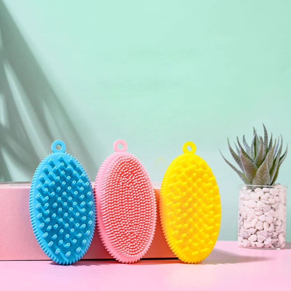 Bath Brush Body Exfoliator Newborn Baby Hair Washing Skin Scrubber