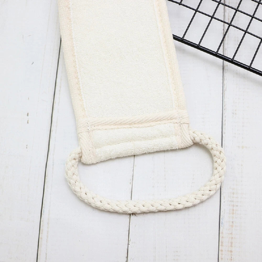 Body Back Bath Strap Scrubber Exfoliating Loofah Shower Sponge Brush Spa Loofa