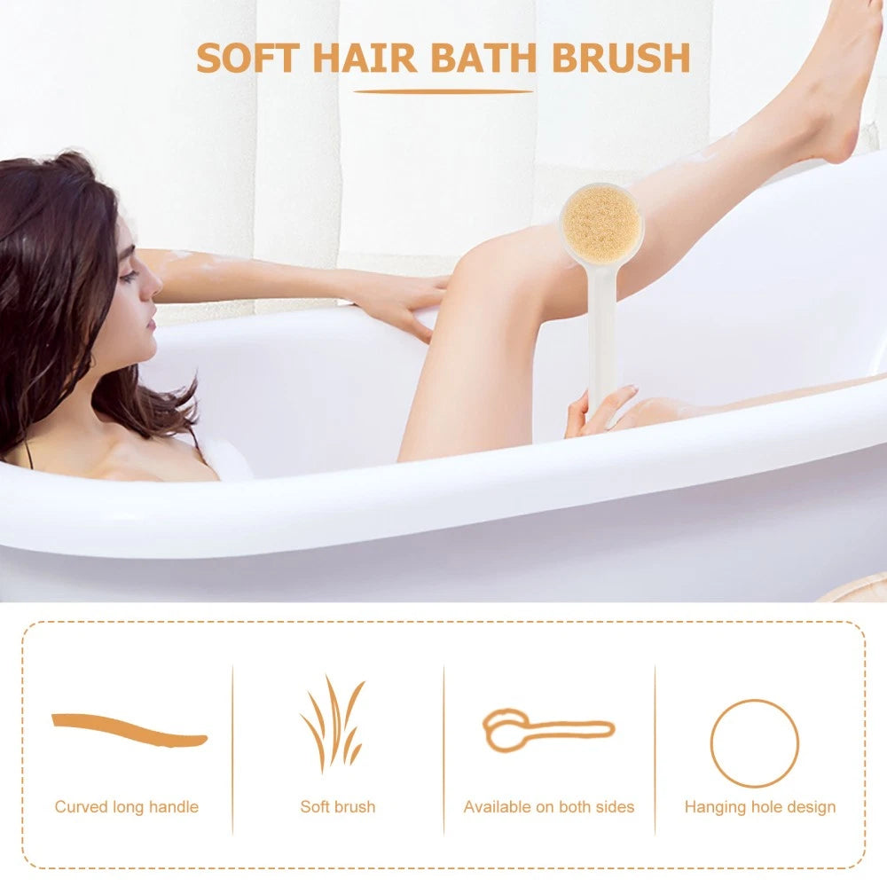 Back Scrubbing Brush Bath Scrubber Brushes Long Handles for Elderly