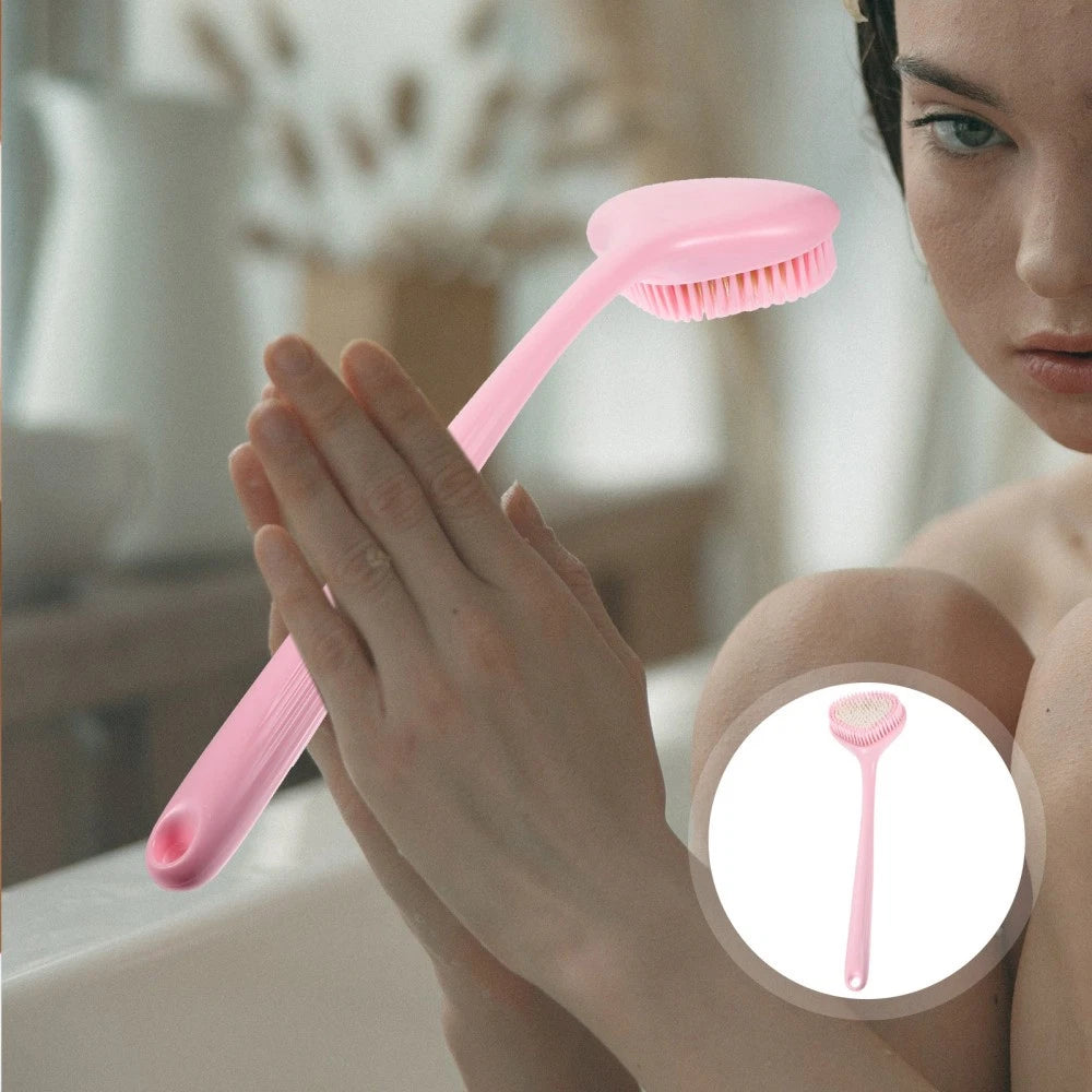 Back Exfoliating Brush Body Bath Brush Portable Back Scrubber Back Lotion