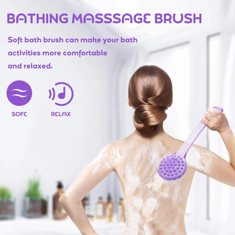 3 Pcs Bath Brush Scrubber for Body Multi-functional Exfoliating Shower Back